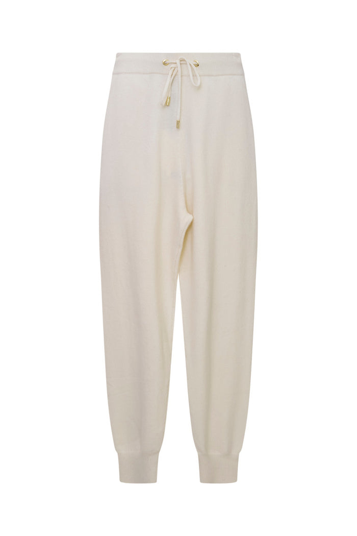 LoveShackFancy x MAX&MOI Robin Wool-Cashmere Jogger- WHITE
