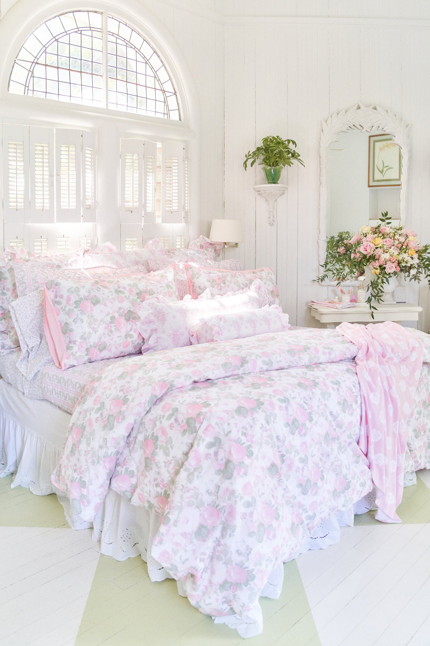 Palm Beach Rose Duvet Cover And Sham Set