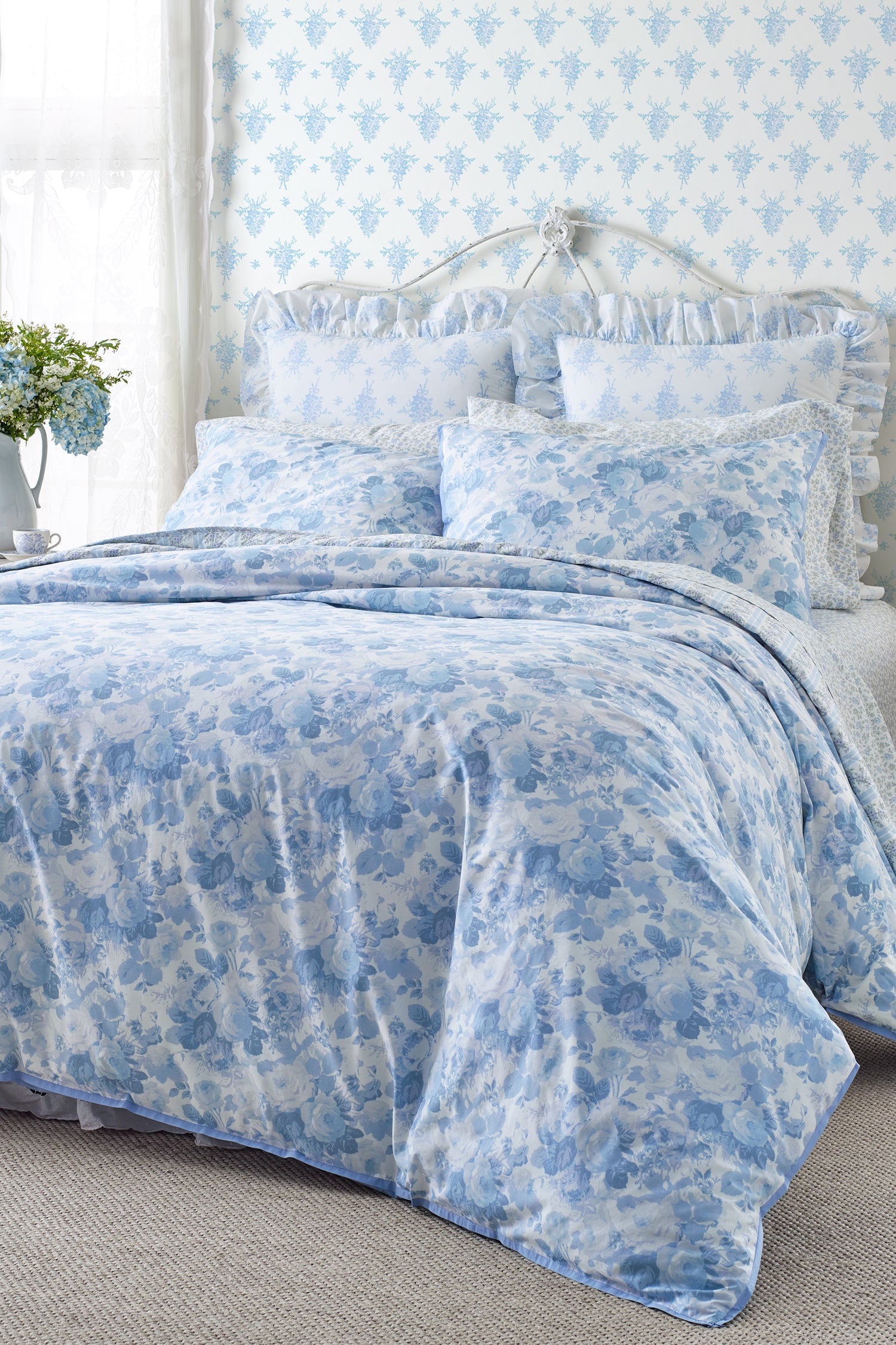 Palm Beach Rose Duvet Cover And Sham Set