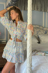 Women's garden floral print mini skirt
