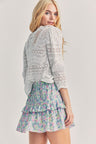 Women's garden floral print mini skirt
