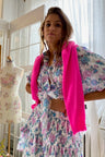 Women's garden floral print ruffle mini skirt