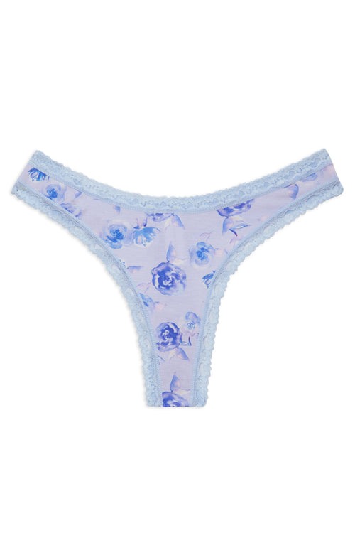 Soft Blue Ribbon 4 Pack Thong Box