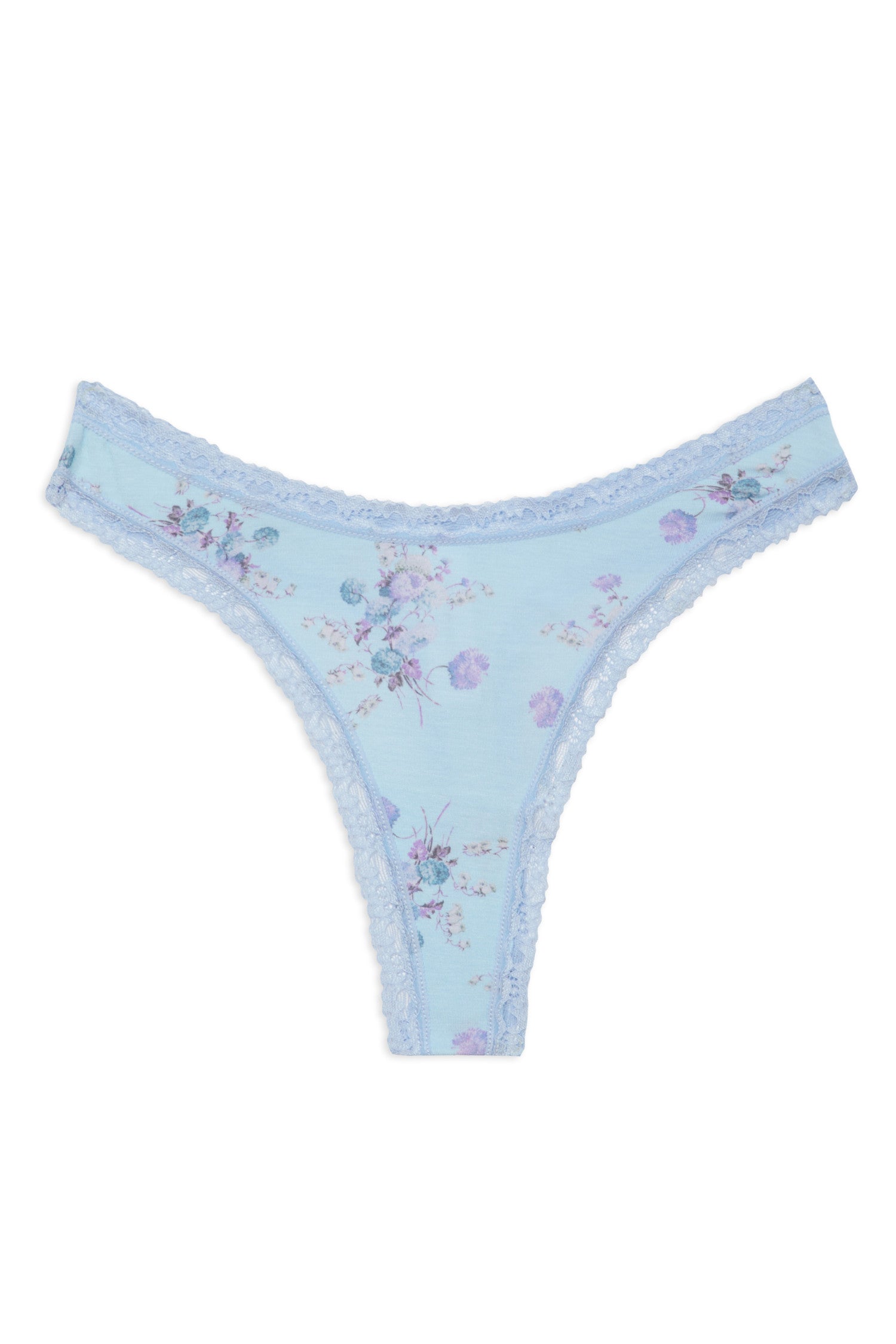 Soft Blue Ribbon 4 Pack Thong Box