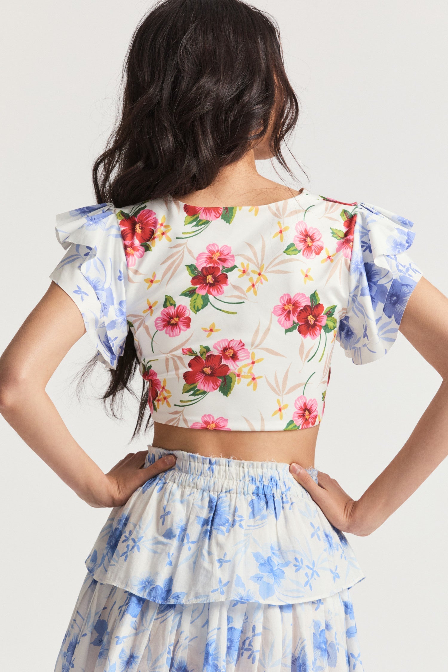 Kiella Ruffle Crop Top