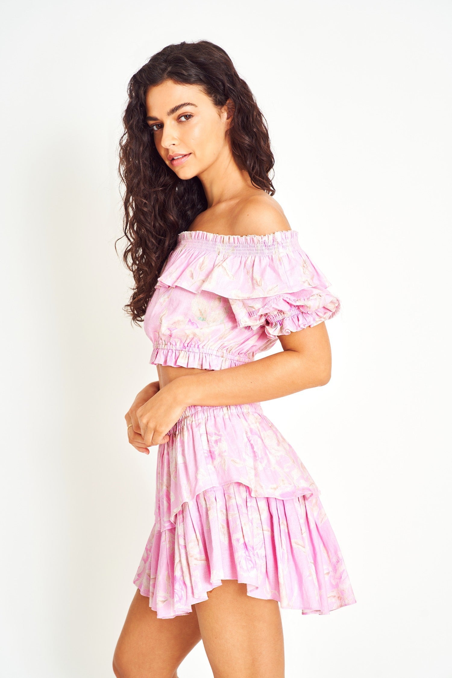 Ruffle Mini Beach Skirt