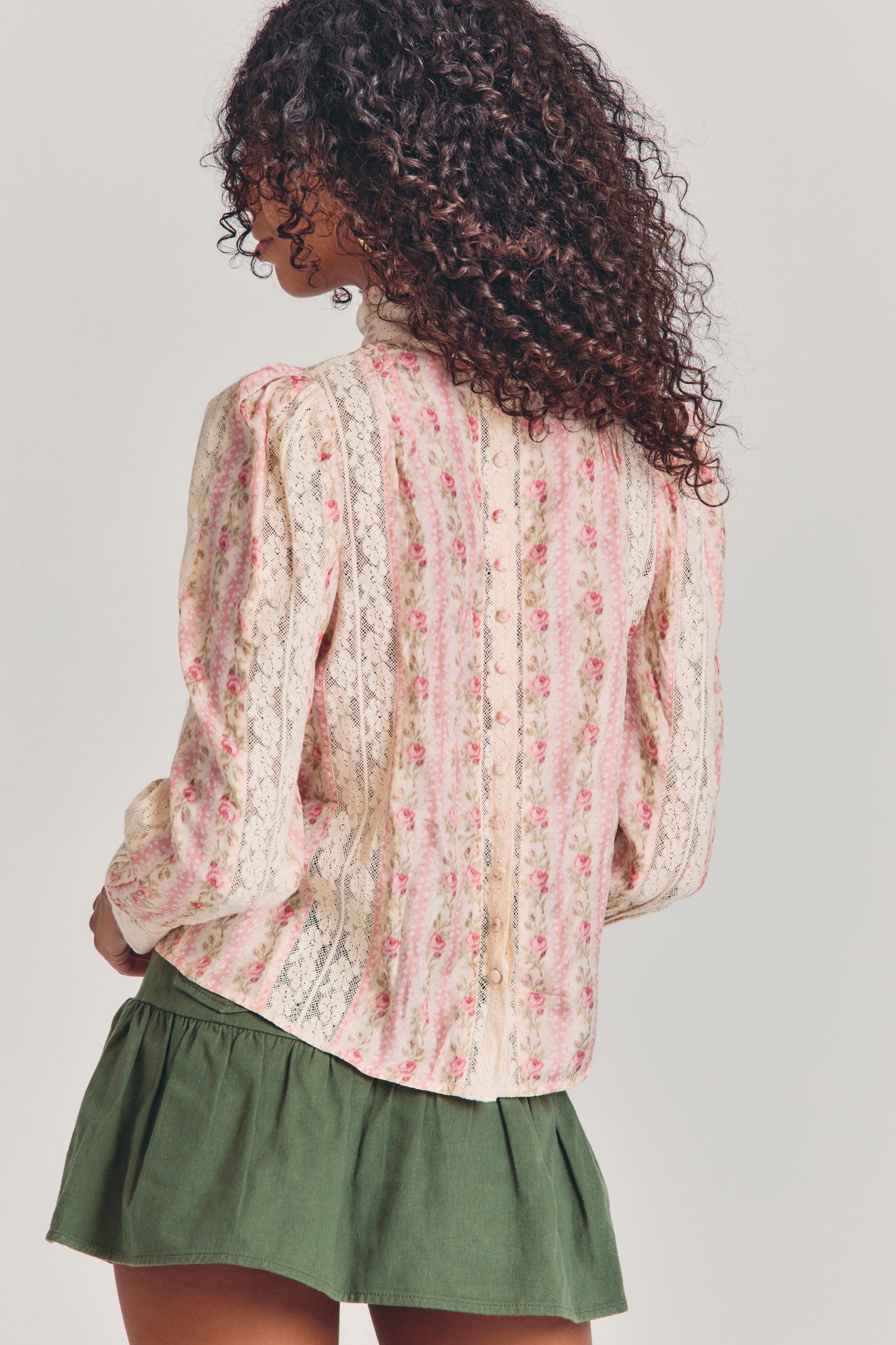 Women's silk floral top