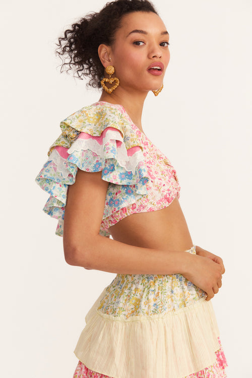 Kielle Ruffle Crop Top