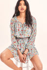 Women's floral long sleeve mini dress
