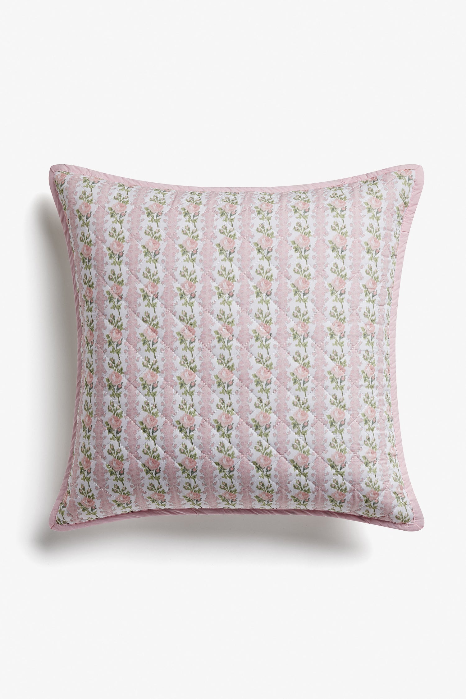 Blooming Heirloom Quilted Throw Pillow