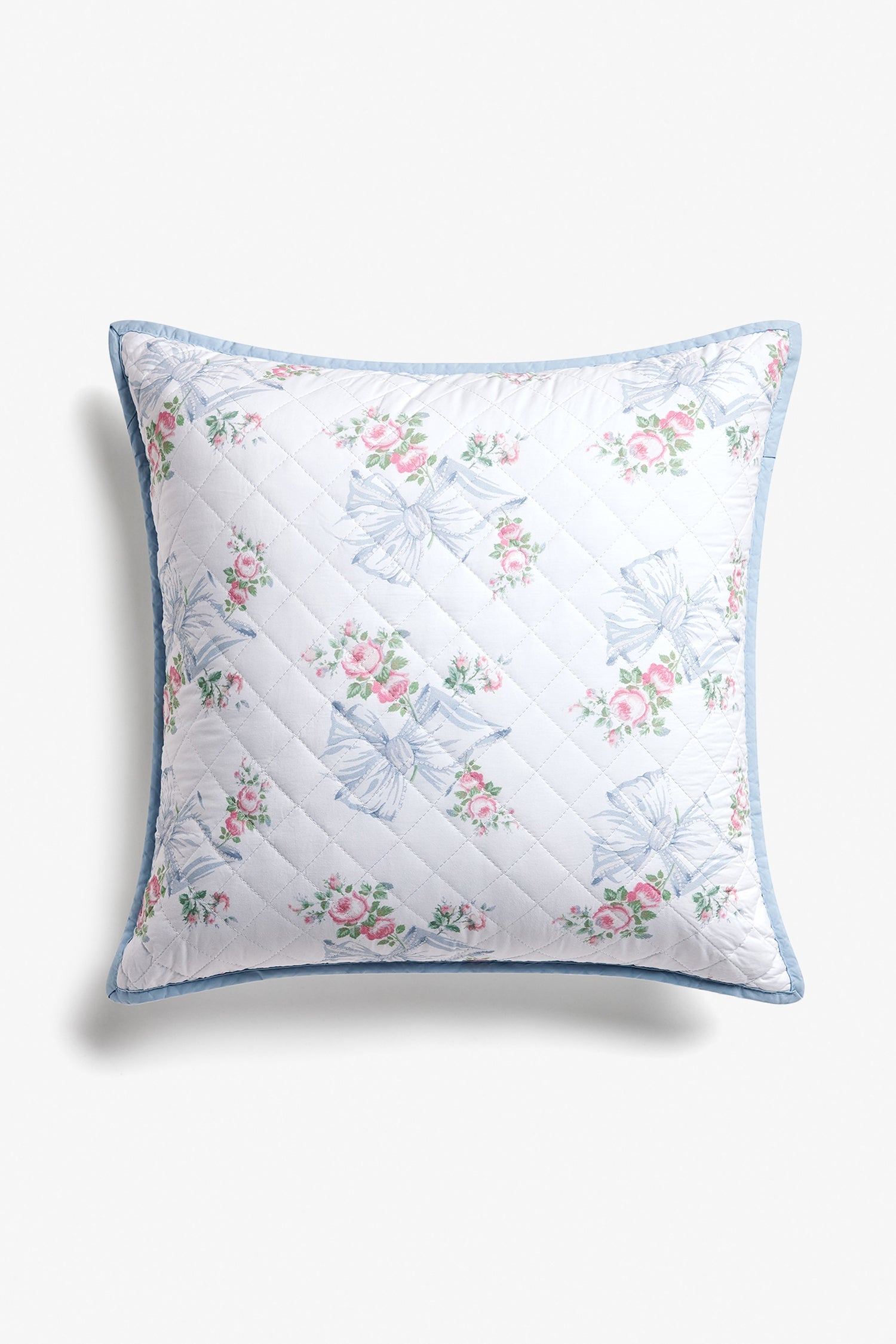 Blooming Heirloom Quilted Throw Pillow