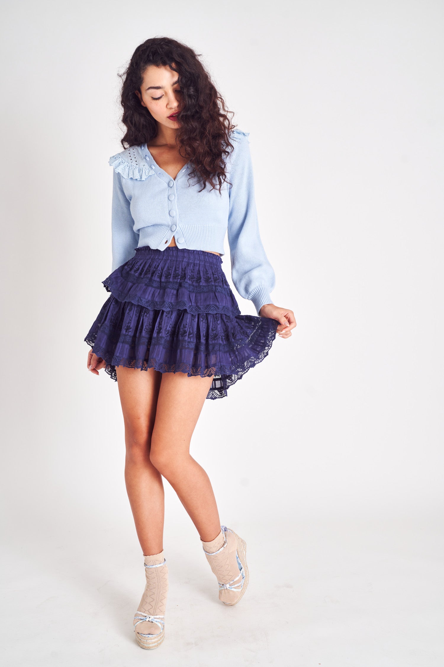 Ruffle Mini Skirt